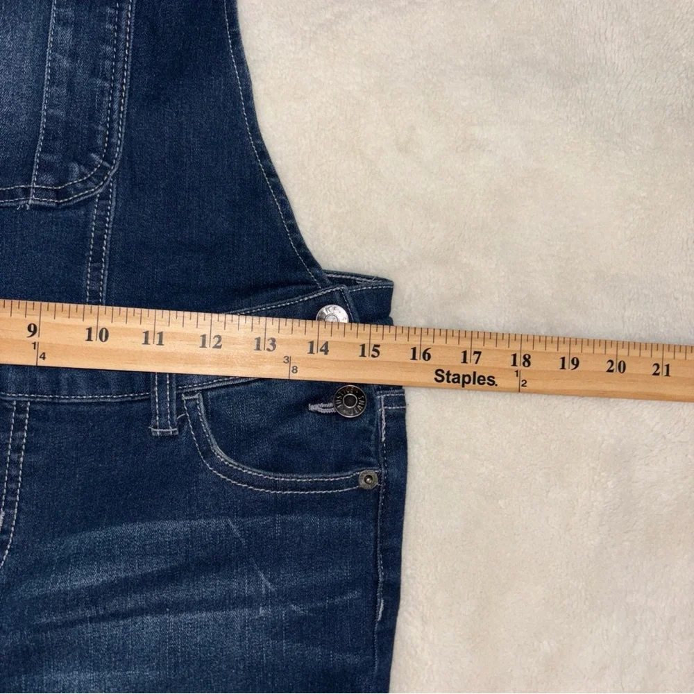 Justice Overalls Denim Sequin Embellished Cuffed Skinny‎ Jean Girls Size 16